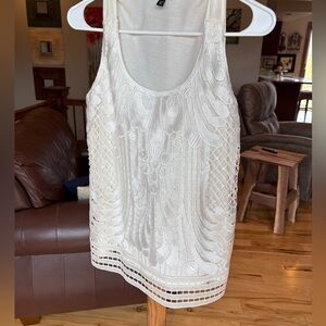 Express White Sleeveless Blouse